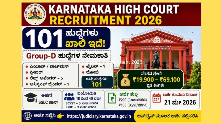 Karnataka High Court Recruitment 2026